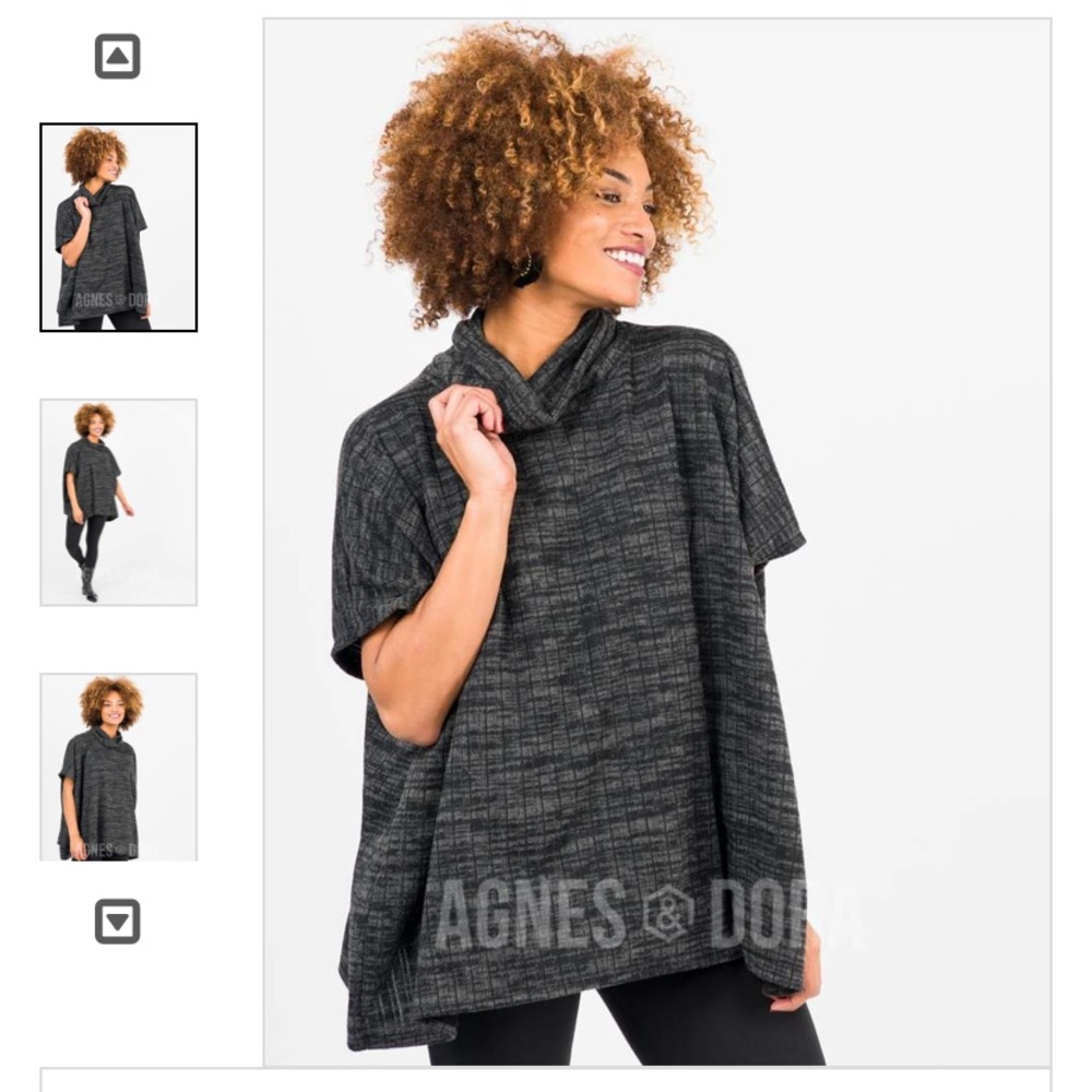 Agnes & Dora turtleneck poncho, NEW w/ tags